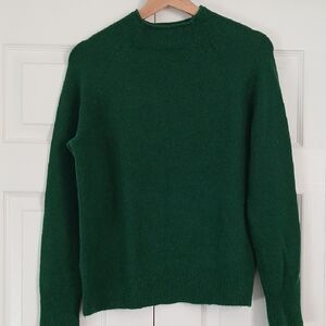 J. Crew Forest Green Knit Sweater, Medium
